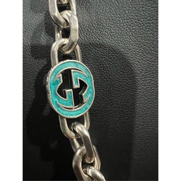 Gucci interlocking g link necklace silver tone - Picture 5 of 10